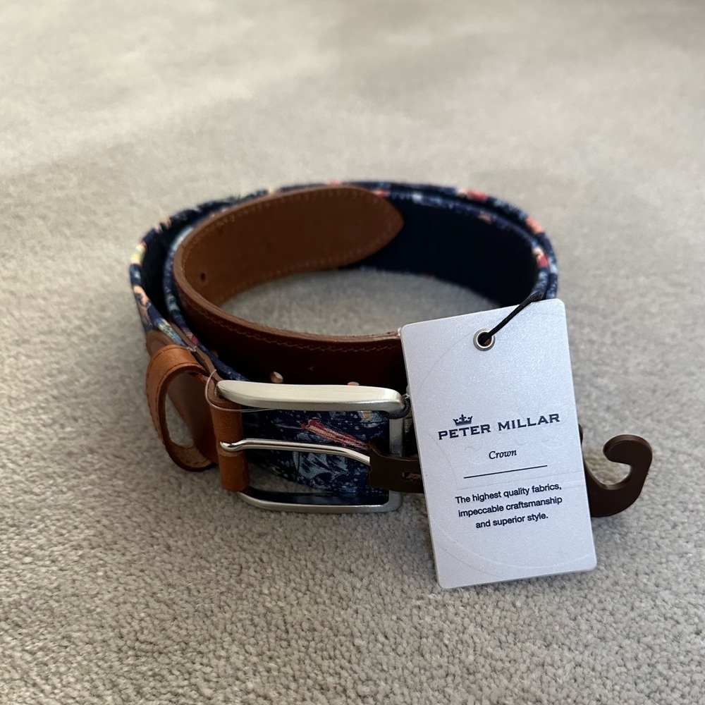 Peter Millar Blue and Brown Belt